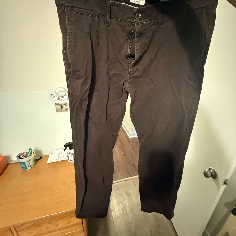Brown slim chino pants